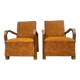 Set of Art Deco Italian chairs in walnut, 1920s