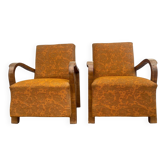 Set of Art Deco Italian chairs in walnut, 1920s