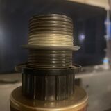 Mahogany brass lamp foot