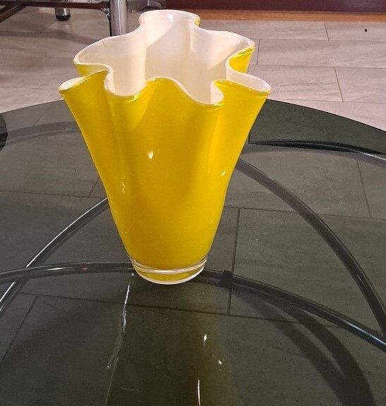 Vintage Yellow Murano Vase