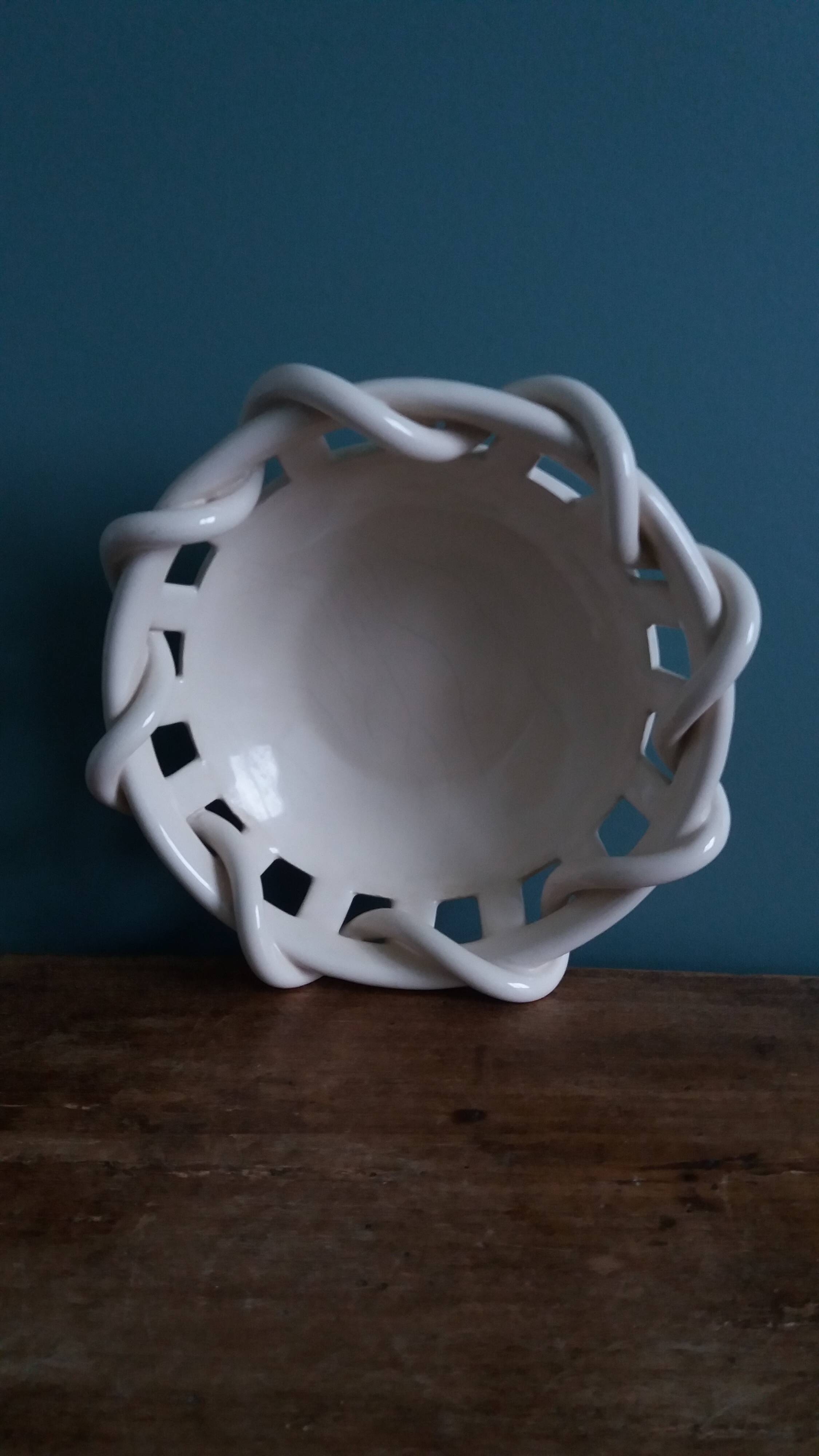 Woven ceramic fruit bowl Anthéor
