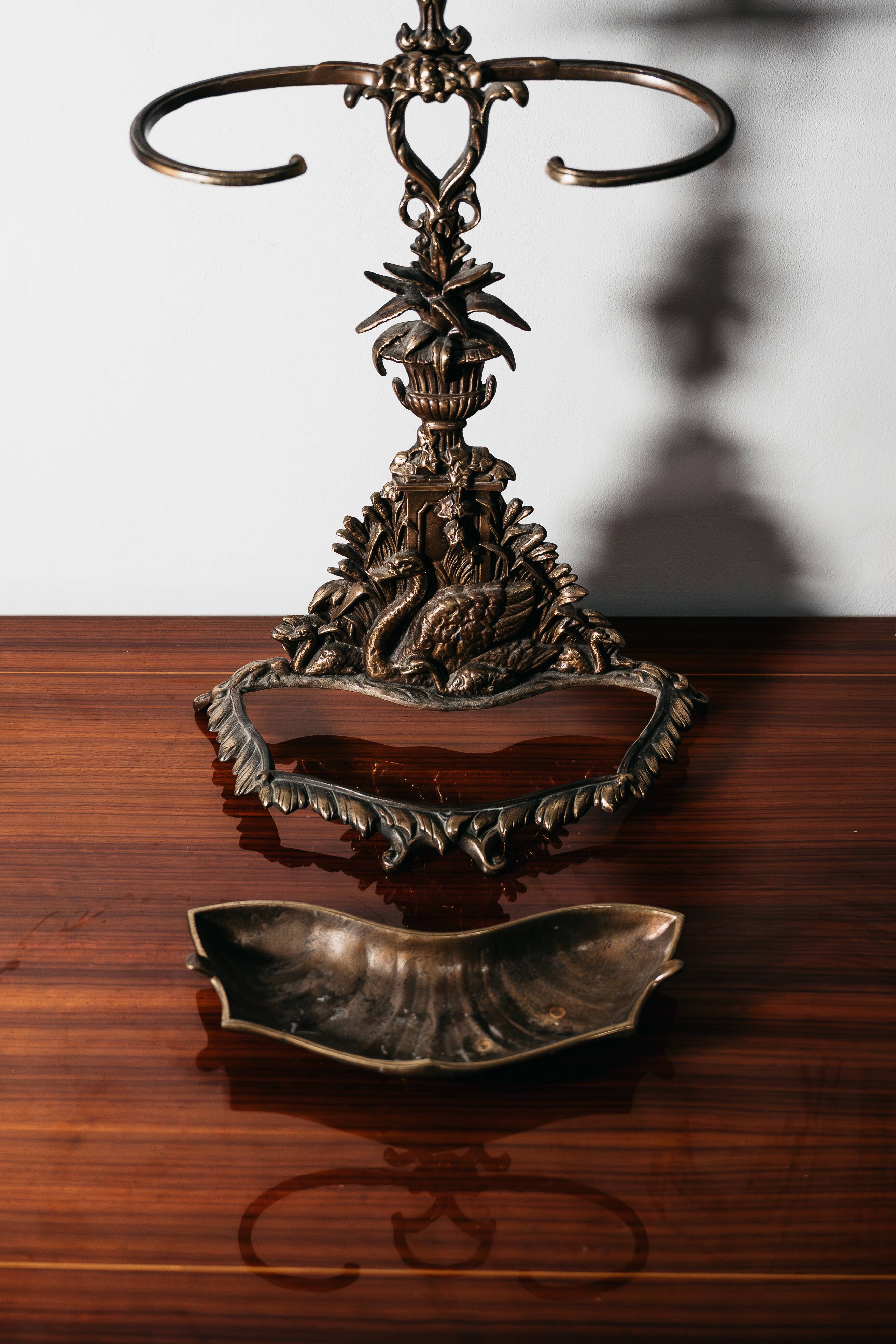 Portaombrelli Art Nouveau in ottone Francia, anni '60 Vintage Design