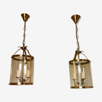 Pair of brass lanterns 70s