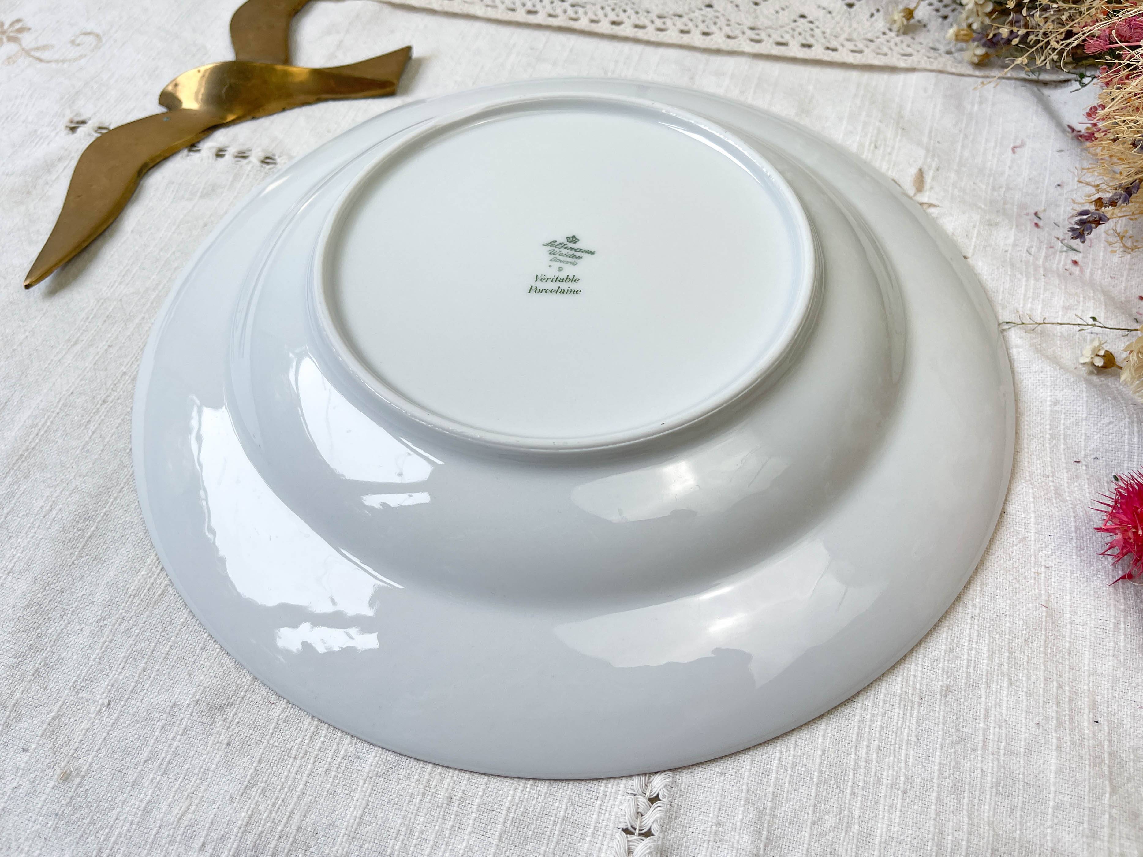 BAVARIA white and gold porcelain deep dish, "Annabell" model -