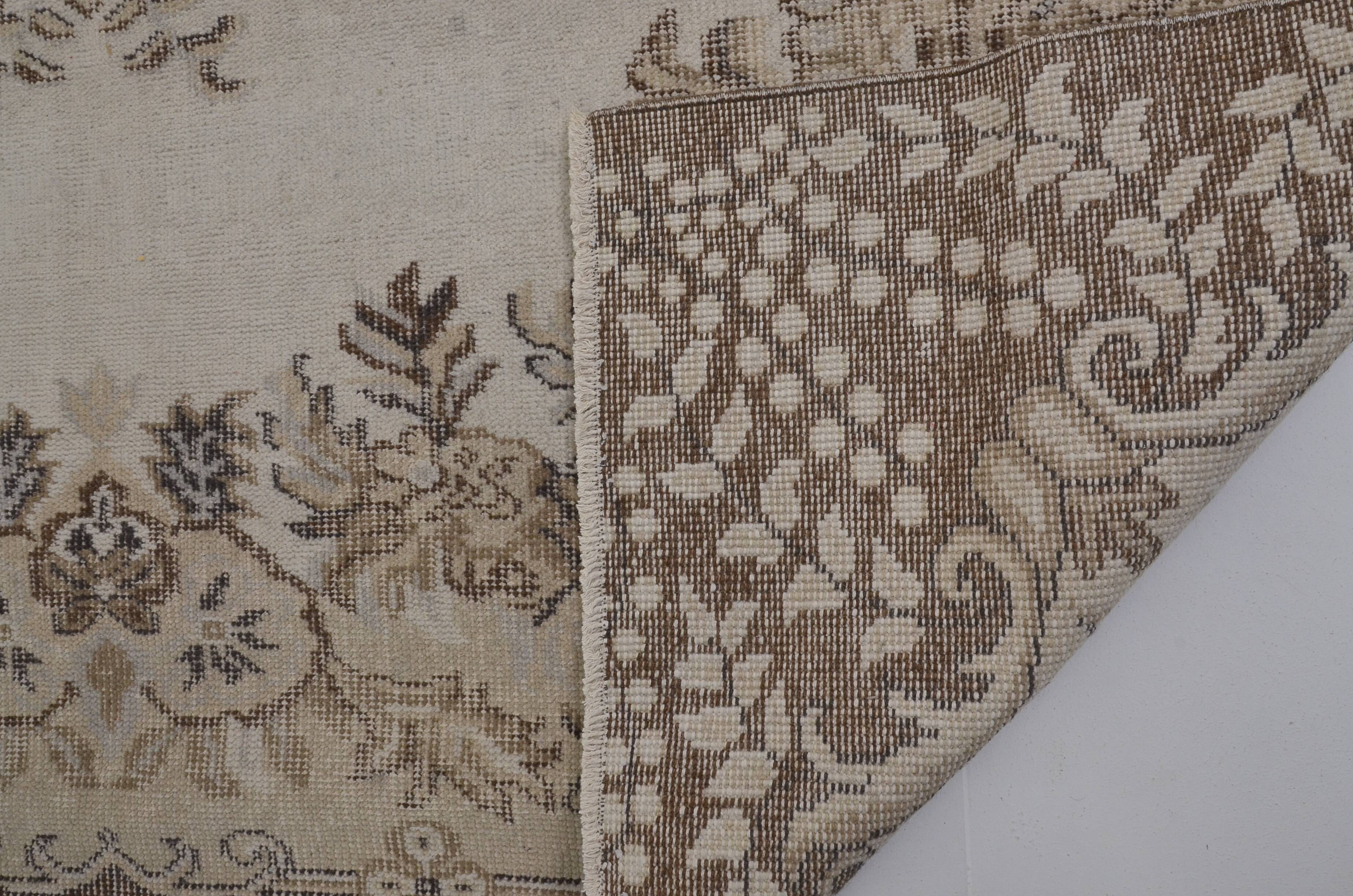 Vintage Wool Oushak Turkish Rug sku 2200