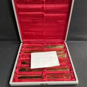 2968 and 2969 – Box of 12 gilded copper knife holders – Navarre factories in Évreux (Eure)