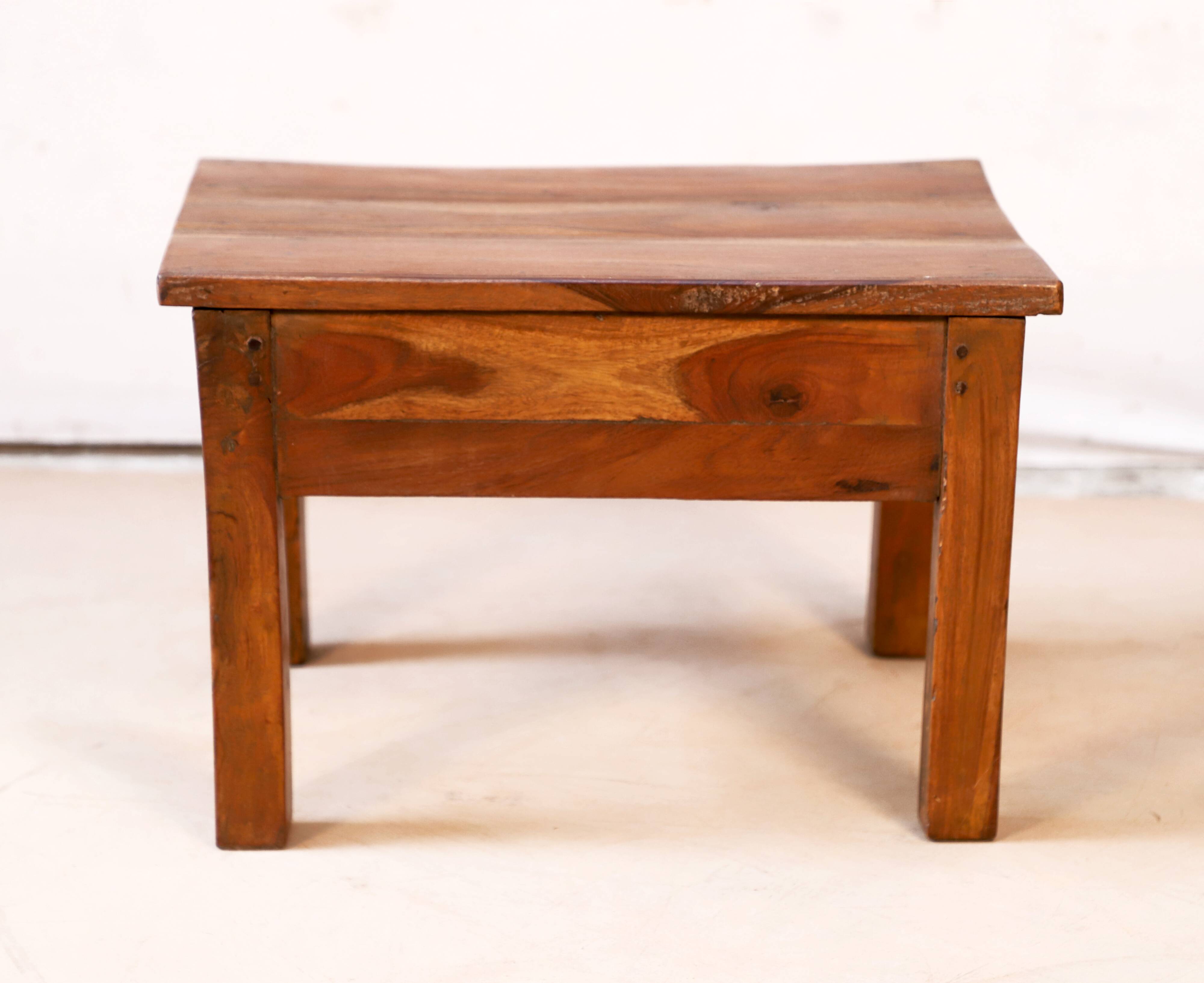 Bedside table - side table in natural burmese teak