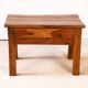 Table de chevet d'appoint en teck birman naturel