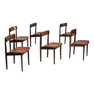 1960s, Danish design by Henry Rosengren Hansen, set of 6 rosewood dinning chairs, original condition