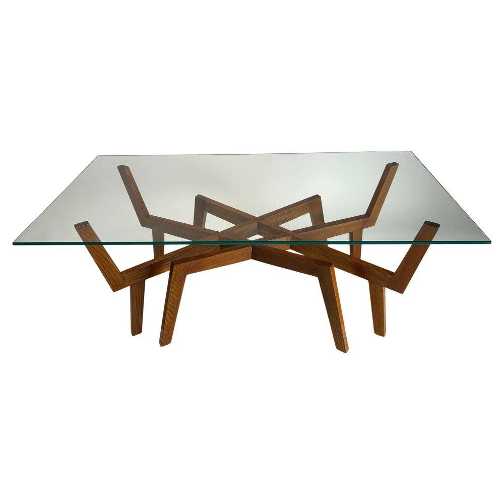 Mid-Century Modern Sculptural Wooden Coffee Table, Italy, 1950s