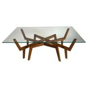 Mid-Century Modern Sculptural Wooden Coffee Table, Italy, 1950s