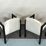 Mid-century italian modern set of 4 armchairs from 70s