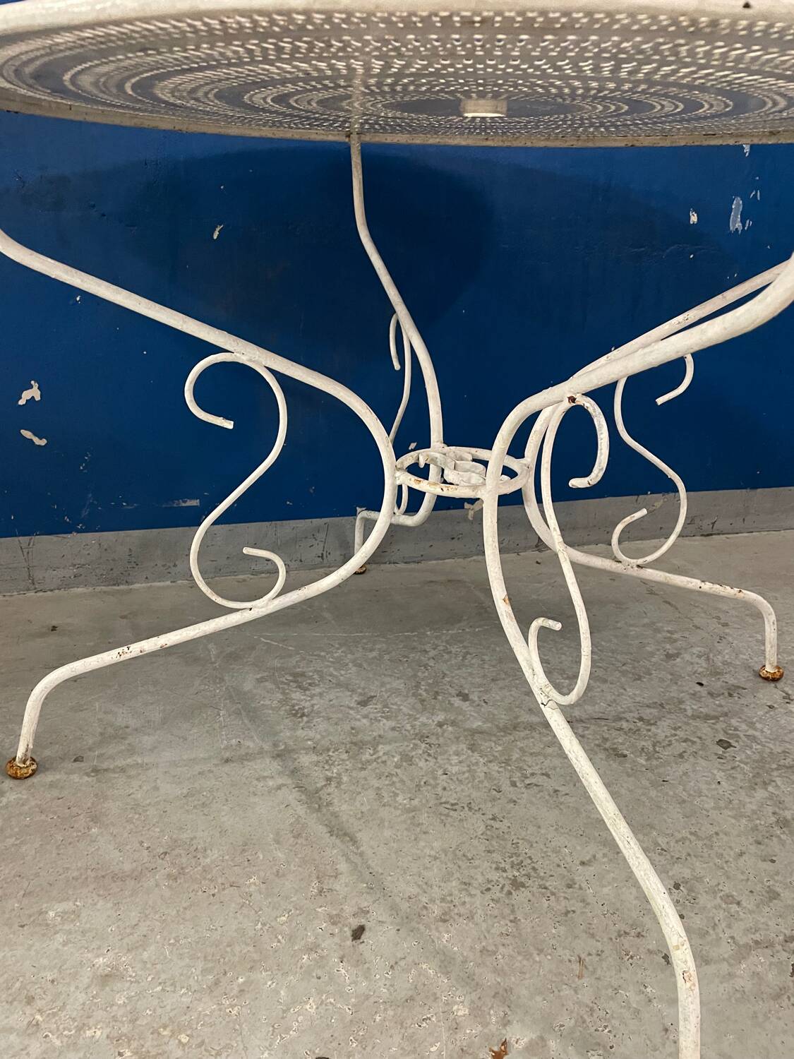 Vintage wrought iron garden table