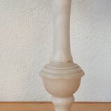 Alabaster lamp and raffia shade