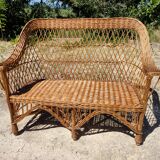 Rattan bench