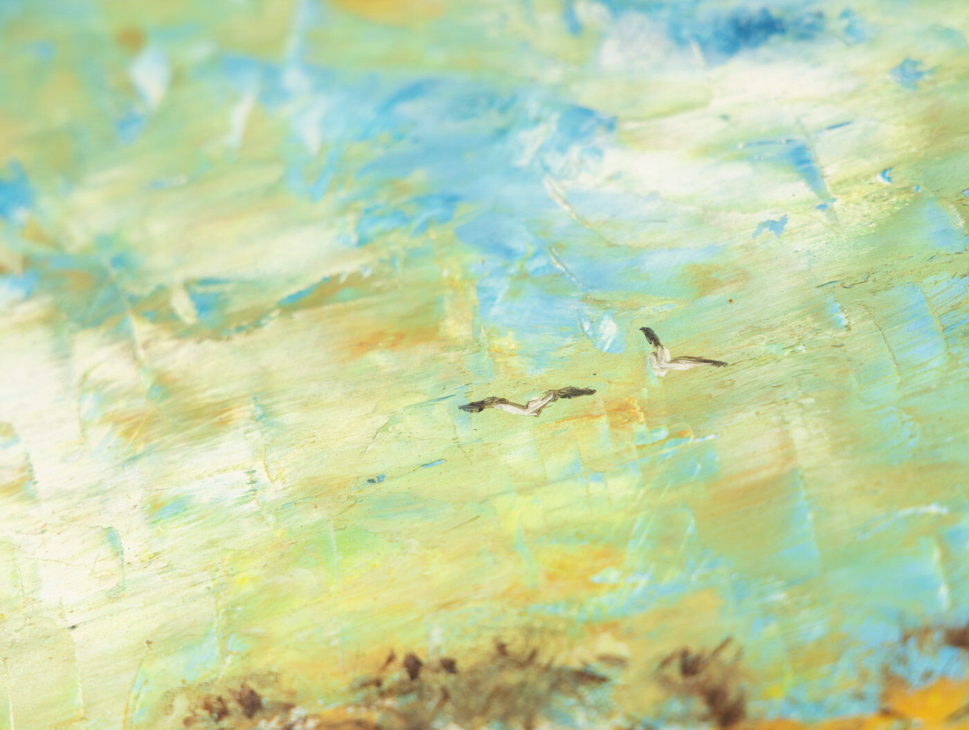Seacoast, oil on plate