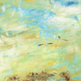 Seacoast, oil on plate