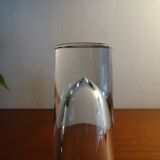 4 high glasses Heavy bullet glass Carlo Moretti Italy 1980 signed