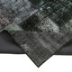 Hand-knotted oriental overdyed 198 cm x 300 cm black patchwork carpet