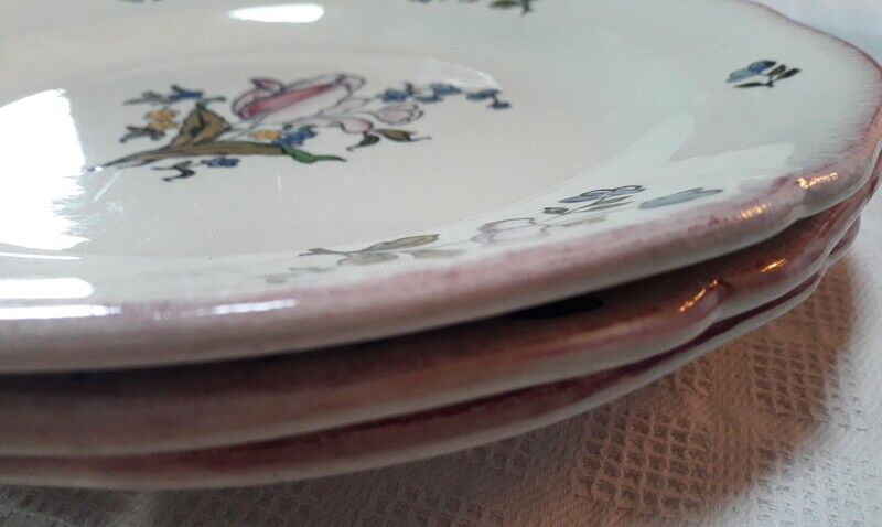 Set of 13 plates Gien earthenware 25cm
