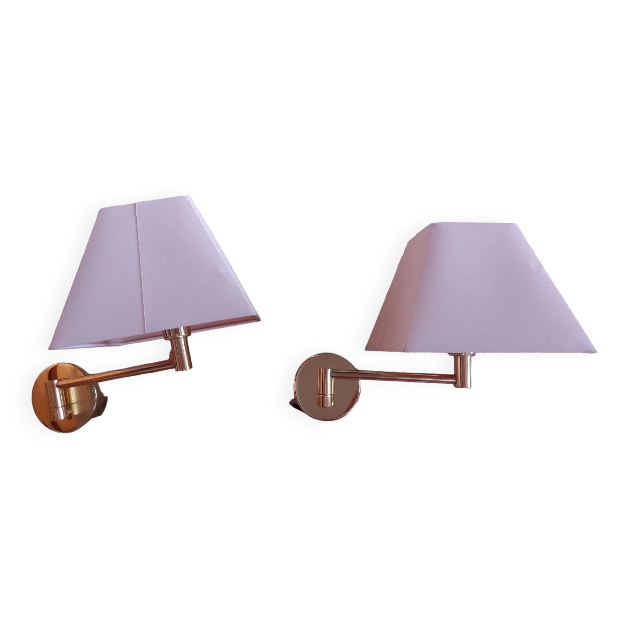 TWO BRASS WALL LIGHTS