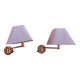 TWO BRASS WALL LIGHTS