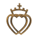 Heart vendeen wood carved xxeme folk art