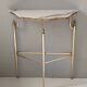 Brass and Portuguese Pink Marble Console Table,  Italy