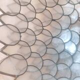 Large old chandelier in the shape of lotus flowers in mother-of-pearl and brass/ lotus flower ceiling light