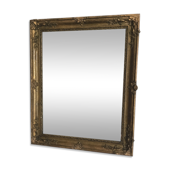 Antique stucco and wood mirror 50x62cm