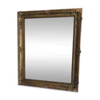 Miroir ancien en stuc et bois 50x62cm