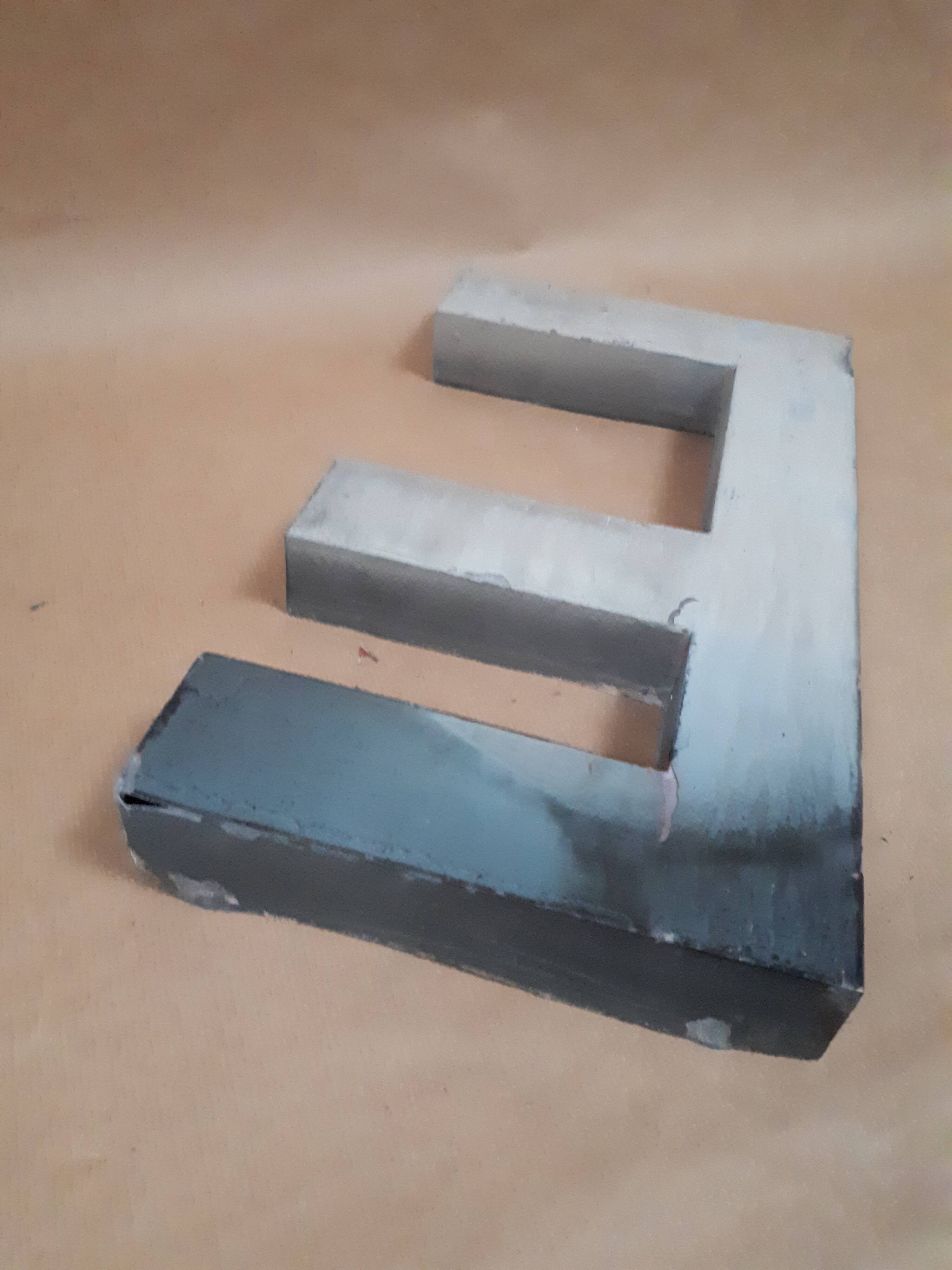 Letter of sign metal zinc vintage 1950 1960