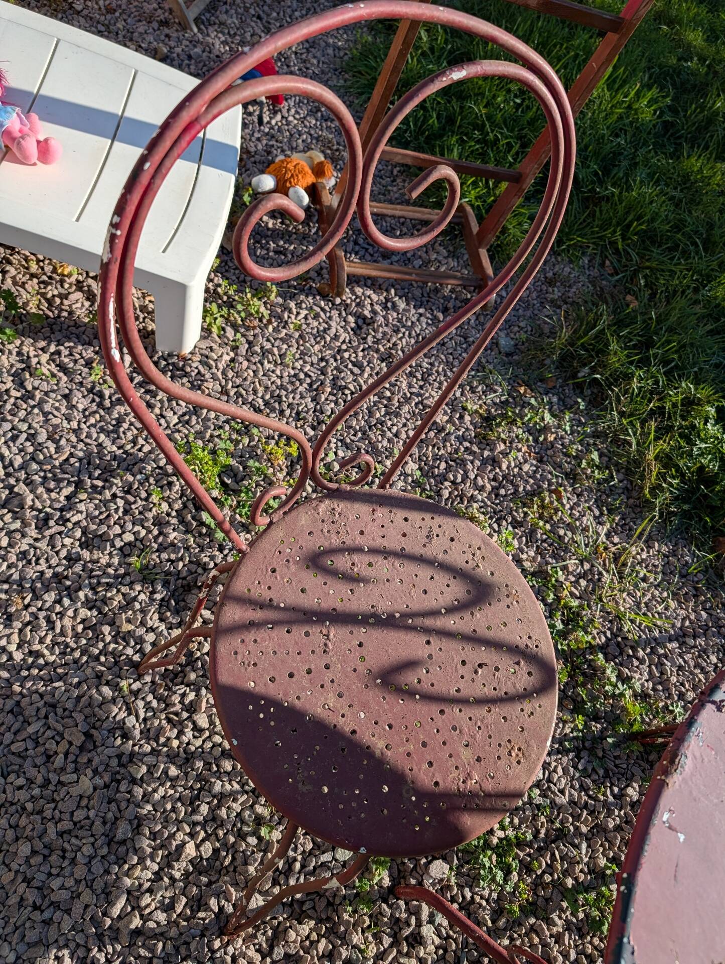 Wrought iron garden furniture