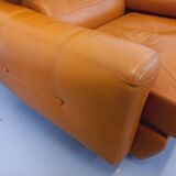 Paire de fauteuils lounge vintage en cuir des années 60 70