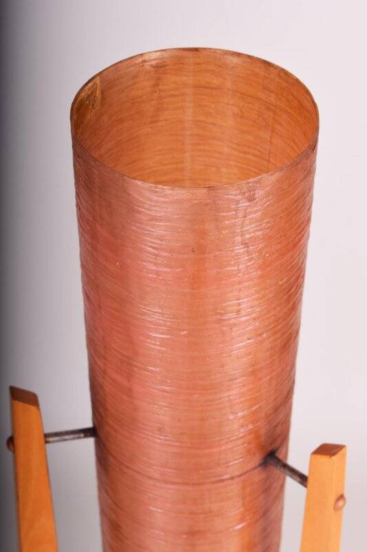 Mid-Century Modern Floor Lamp in Beech by Novoplast Sered, Czech, 1960s