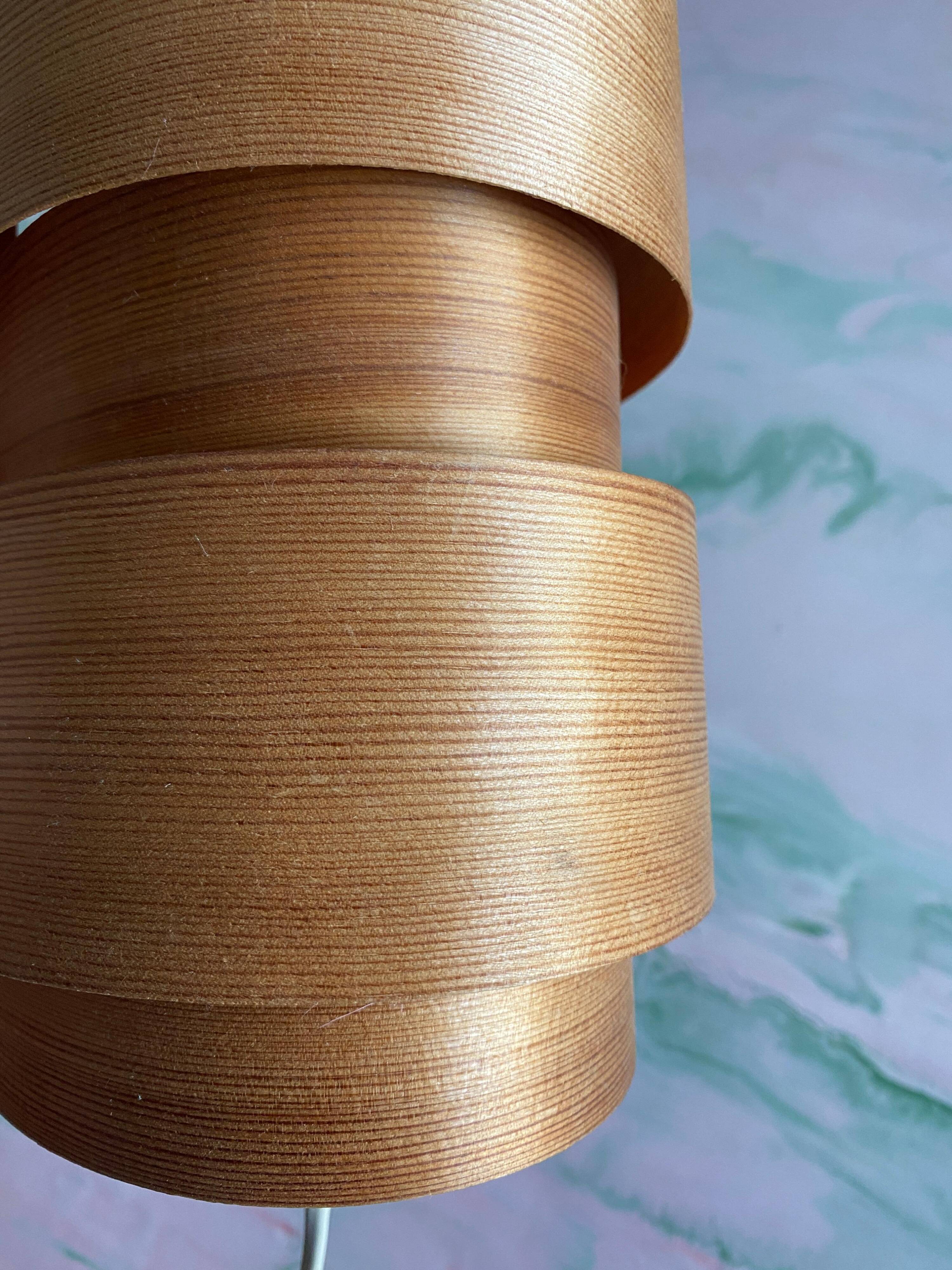 Mid-Century Modern Pine Veneer Wall Lamp by Translandia, Denmark 1960s