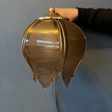 Vintage wall lamp Hollywood Regency Golden Flower