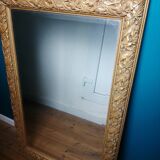 Gilded beveled mirror