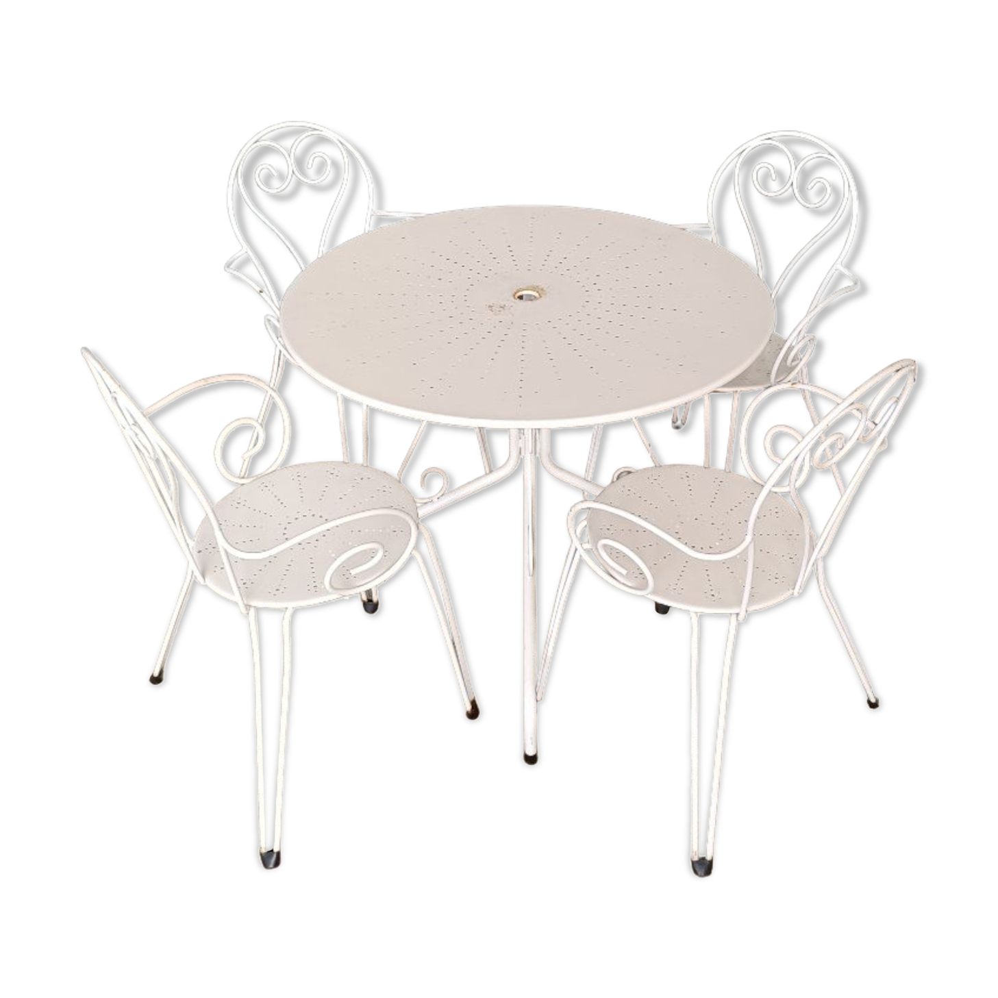 Wrought iron garden furniture