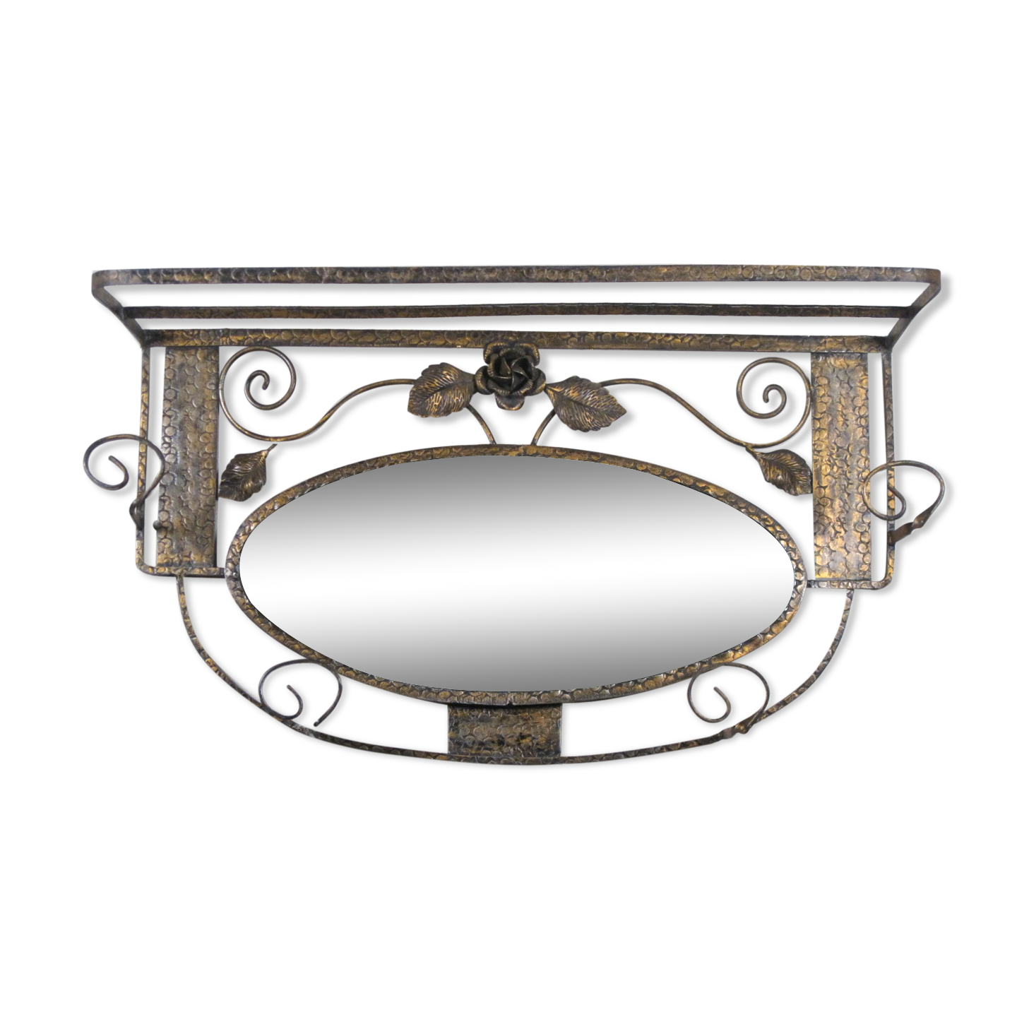 Porte manteau mural fer forgé art deco | Selency