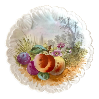 Decorative plate in Limoges porcelain