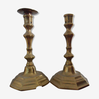 Pair of old Louis XVI style candelabra candle holders