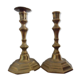 Paire de bougeoirs candélabre anciens style Louis XVI