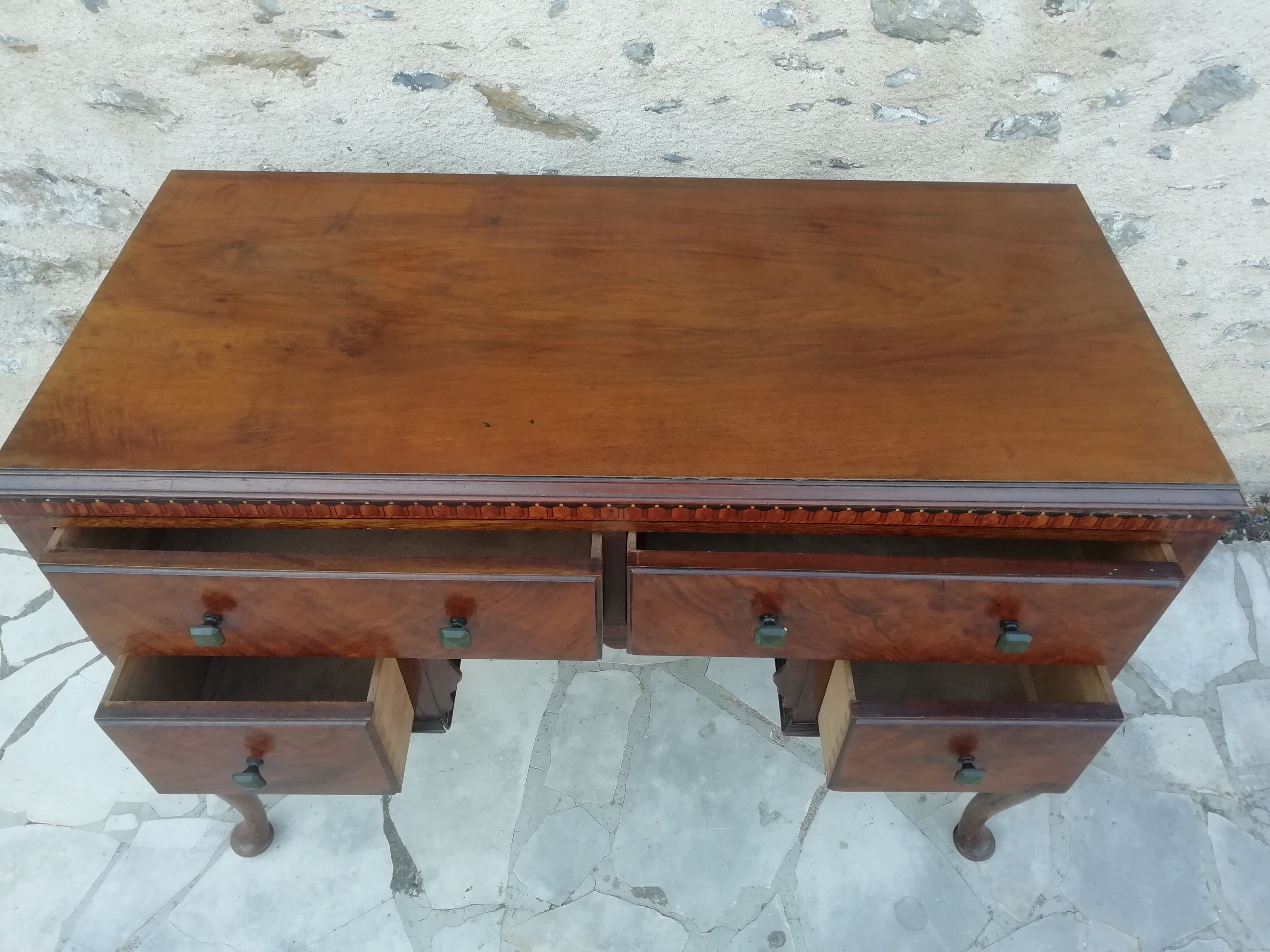 Walnut chippendale desk