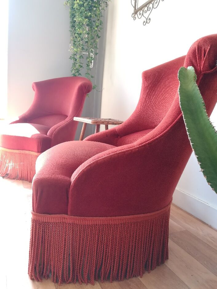 Pair of toad armchairs