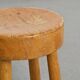 Solid pine stool, Charlotte Perriand, 1970s