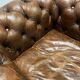 Handcrafted Brown leather Chesterfield Club Armchair