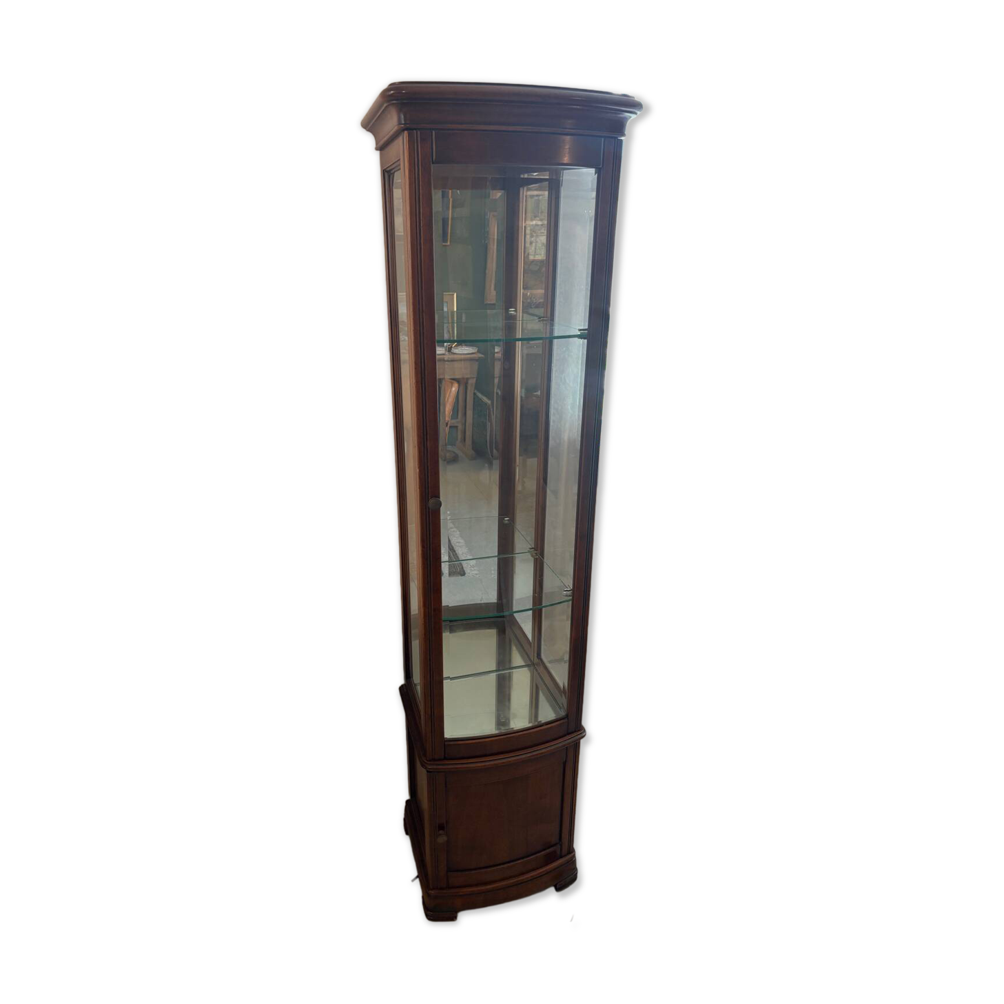 Vitrine en merisier verni