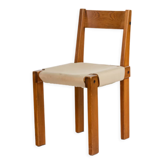 Pierre Chapo, elm chair, 1980s