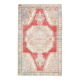 4x7 Red & Cream Antique Vintage Rug, 129x216Cm SK 22247